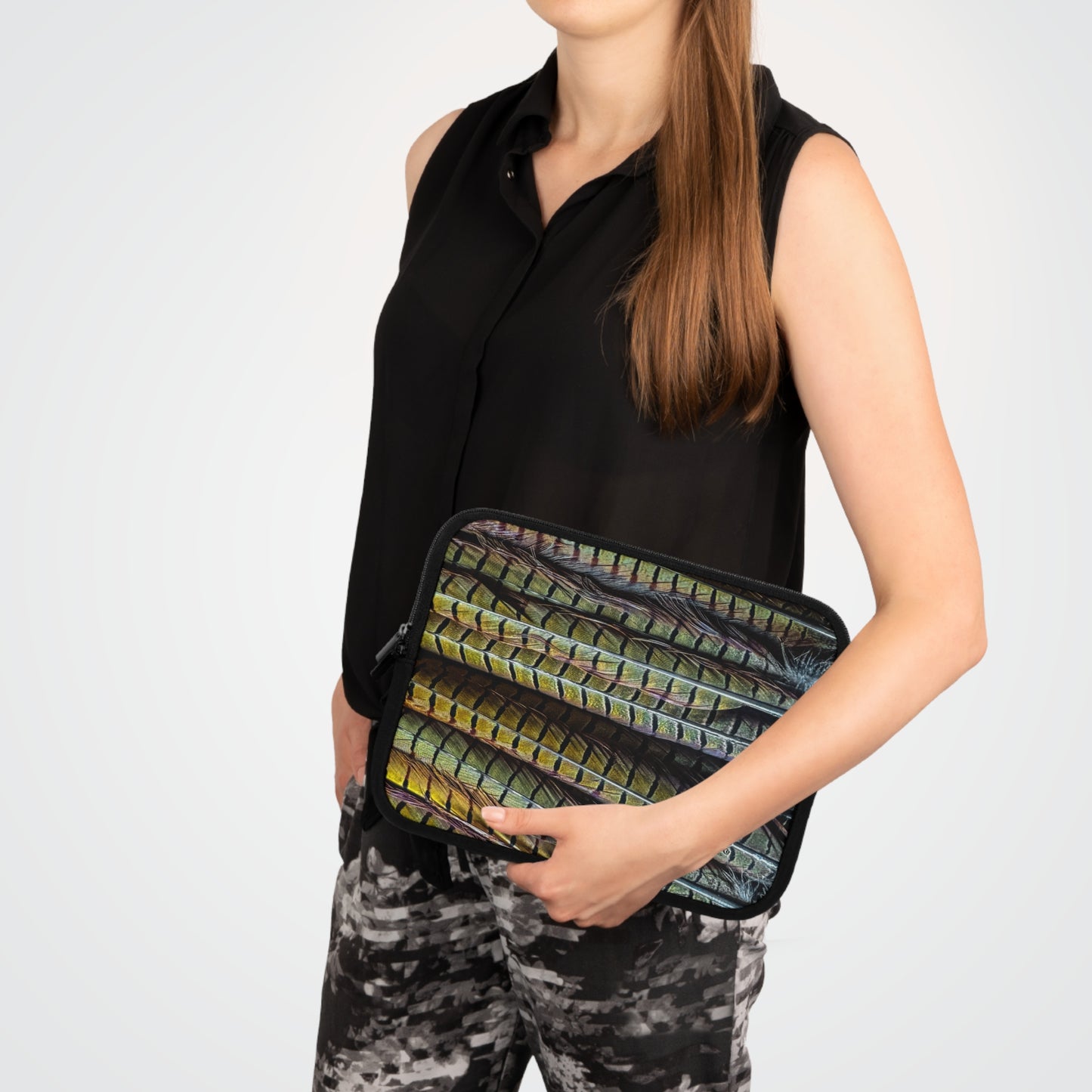 Pheasant Tail Feathers Laptop Sleeve