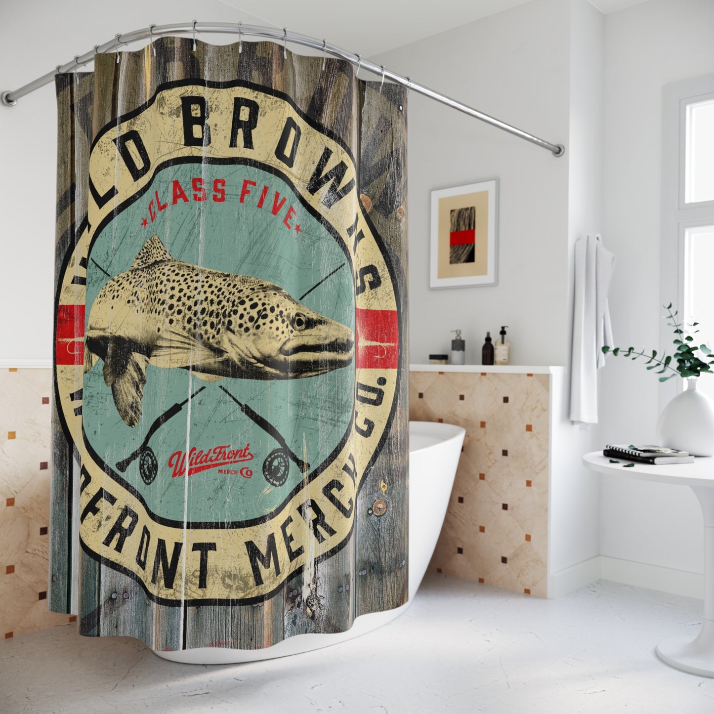Wild Brown Trout-Shower Curtain