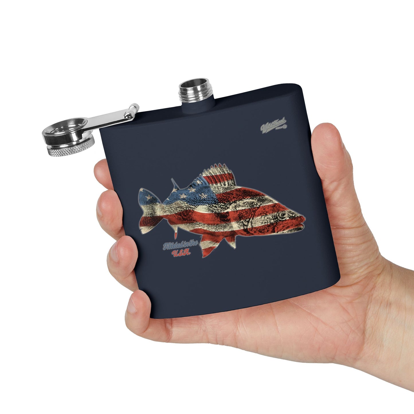 Filleted In The USA Walleye Flask