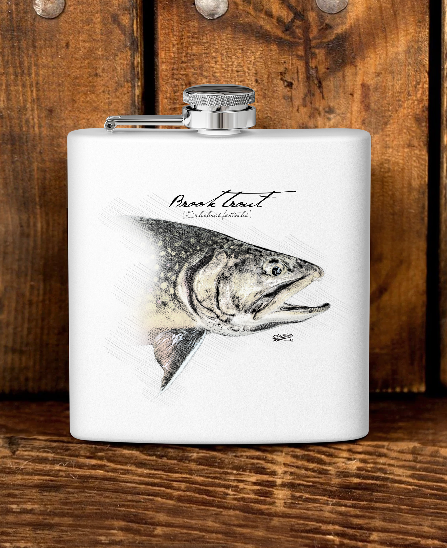 Brook Trout Stainless Steel Flask