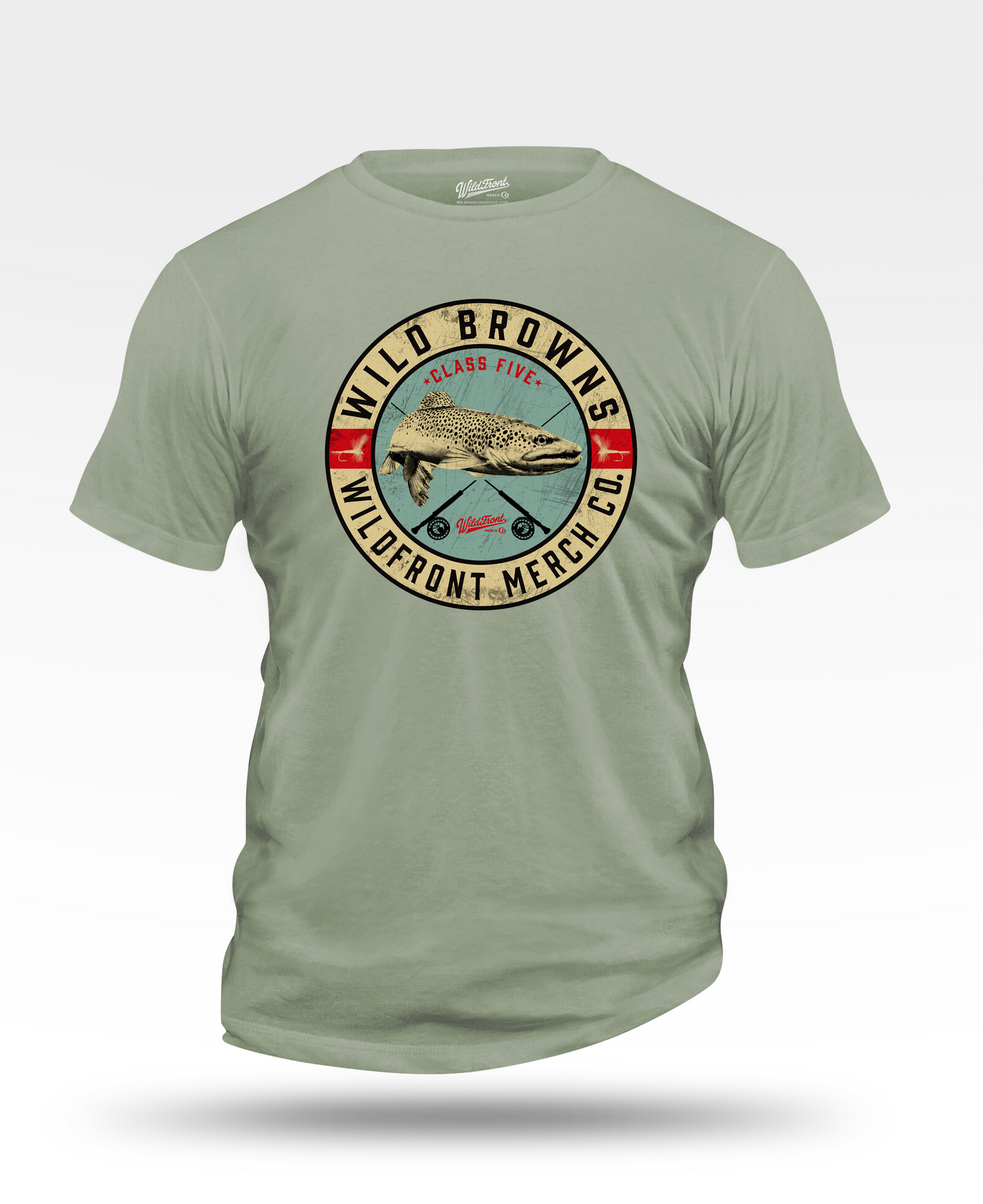 Wild Browns Fly Fishing T-Shirt — Vintage Trout Logo Tee for Anglers