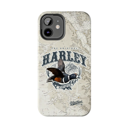 Harlequin Duck Vintage Map-Tough Phone Case