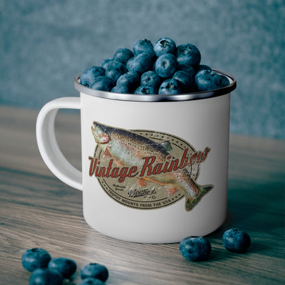 Vintage Rainbow Enamel Camping Mug