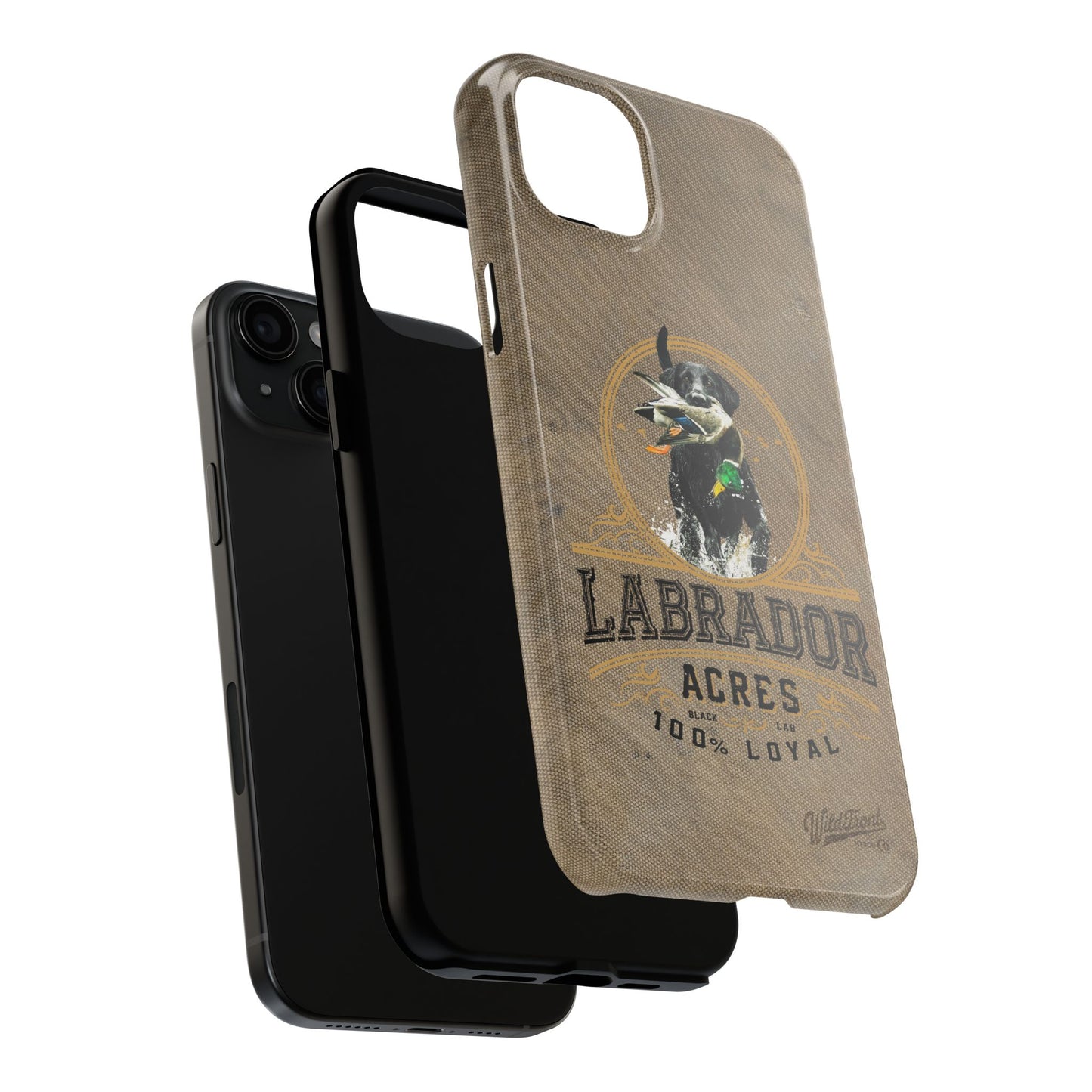 Black labrador-Tough Phone Cases