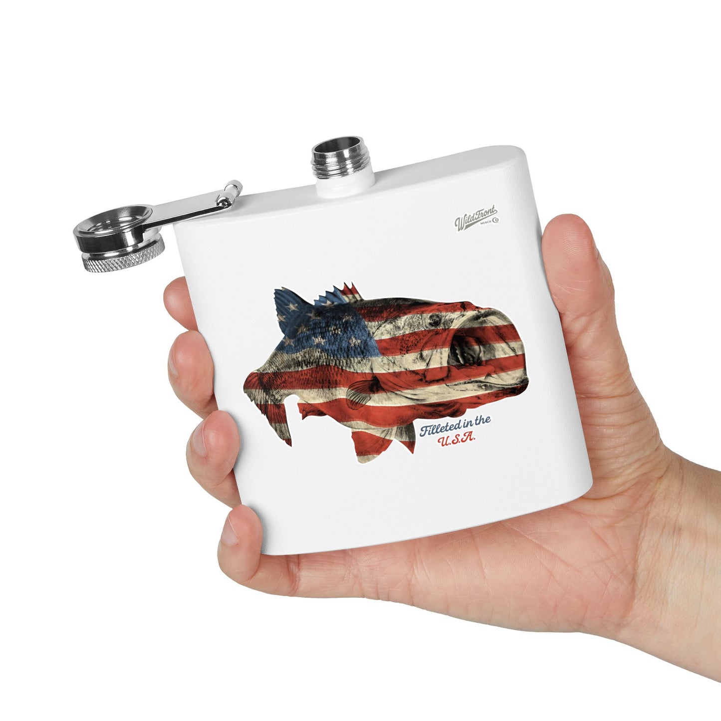 USA Largemouth Bass Stainless Steel Flask