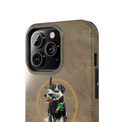 Black labrador-Tough Phone Cases