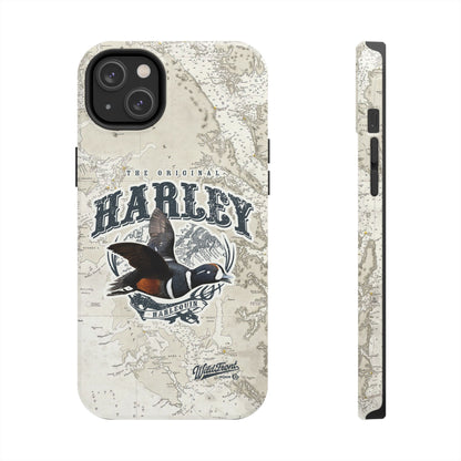 Harlequin Duck Vintage Map-Tough Phone Case