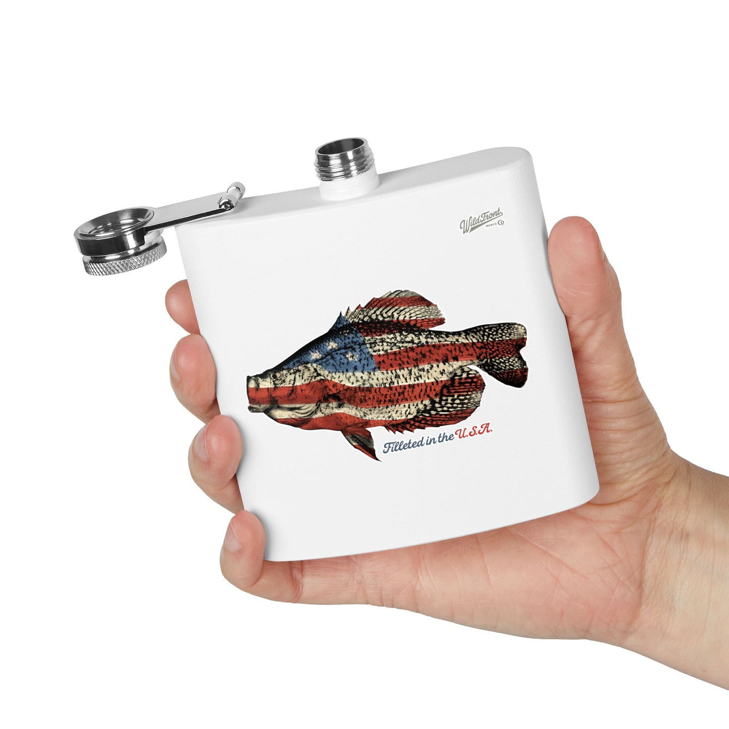USA Crappie Stainless Steel Flask
