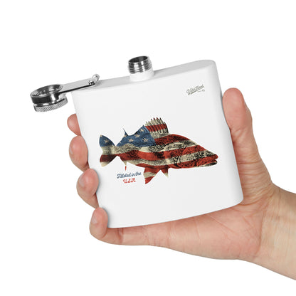 Filleted In The USA Walleye Flask