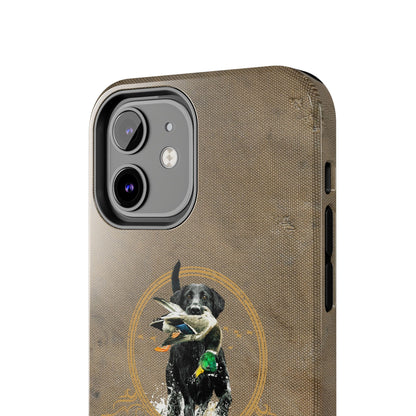 Black labrador-Tough Phone Cases