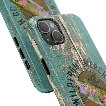 Vintage Rainbow Trout-Tough Phone Case