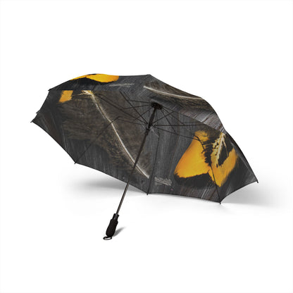 Pheasant Feather Semi-Automatic Foldable Umbrella