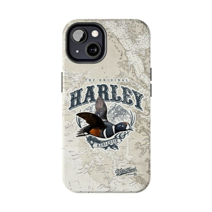 Harlequin Duck Vintage Map-Tough Phone Case