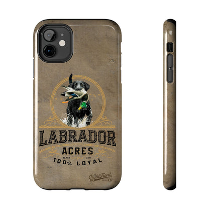 Black labrador-Tough Phone Cases