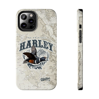 Harlequin Duck Vintage Map-Tough Phone Case