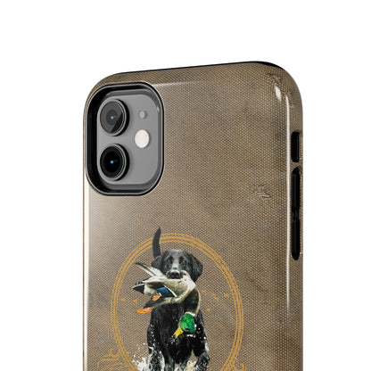 Black labrador-Tough Phone Cases