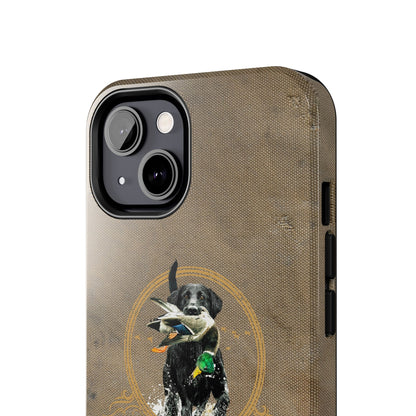 Black labrador-Tough Phone Cases