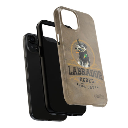 Black labrador-Tough Phone Cases