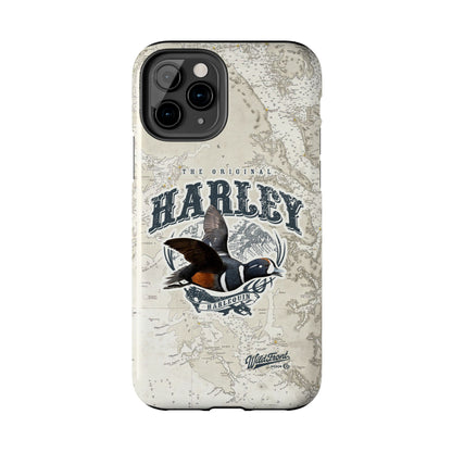Harlequin Duck Vintage Map-Tough Phone Case