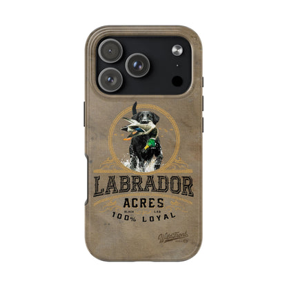 Black labrador-Tough Phone Cases