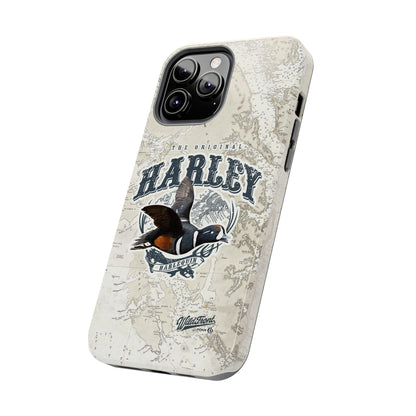 Harlequin Duck Vintage Map-Tough Phone Case