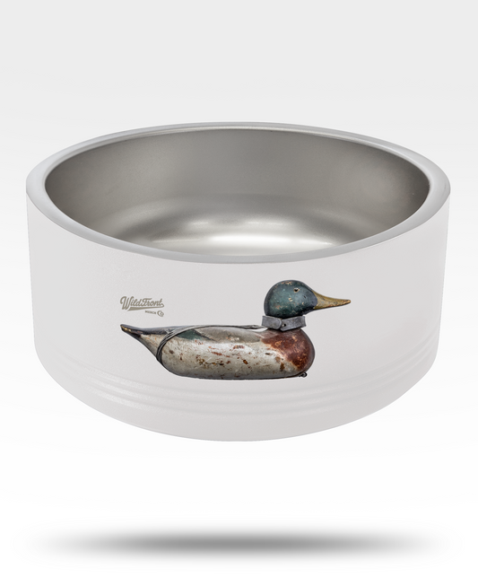 Antique Mallard Decoy Pet Bowl