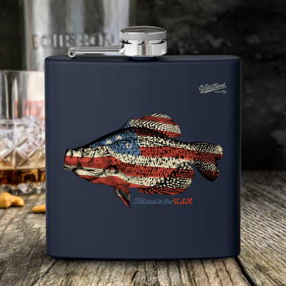 USA Crappie Stainless Steel Flask