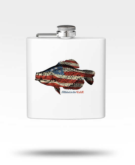 USA Crappie Stainless Steel Flask