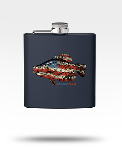 USA Crappie Stainless Steel Flask