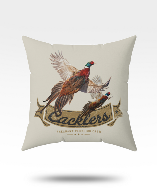 Cackling Pheasants Square Throw Pillow