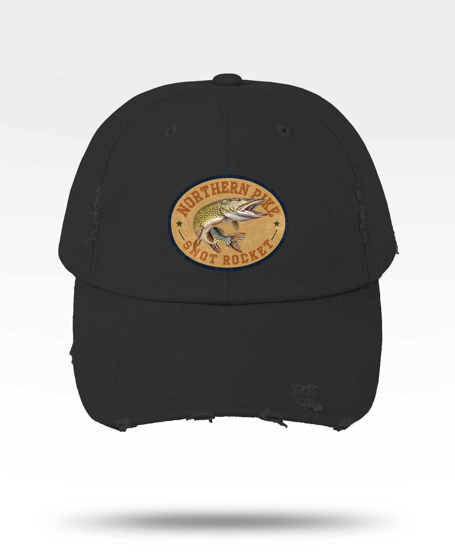 Northern Pike Snot Rocket Unisex Distressed Cap