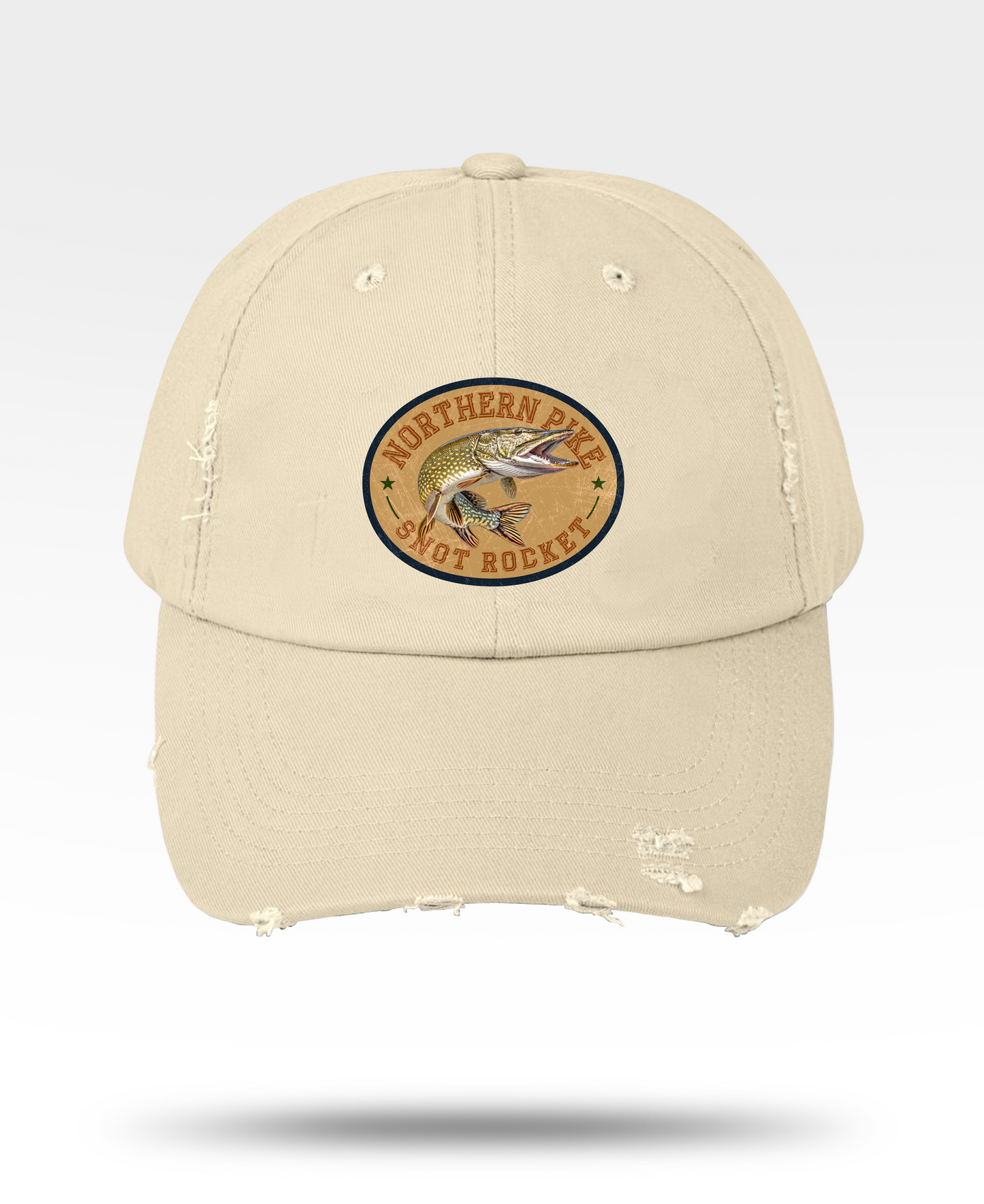 Northern Pike Snot Rocket Unisex Distressed Cap