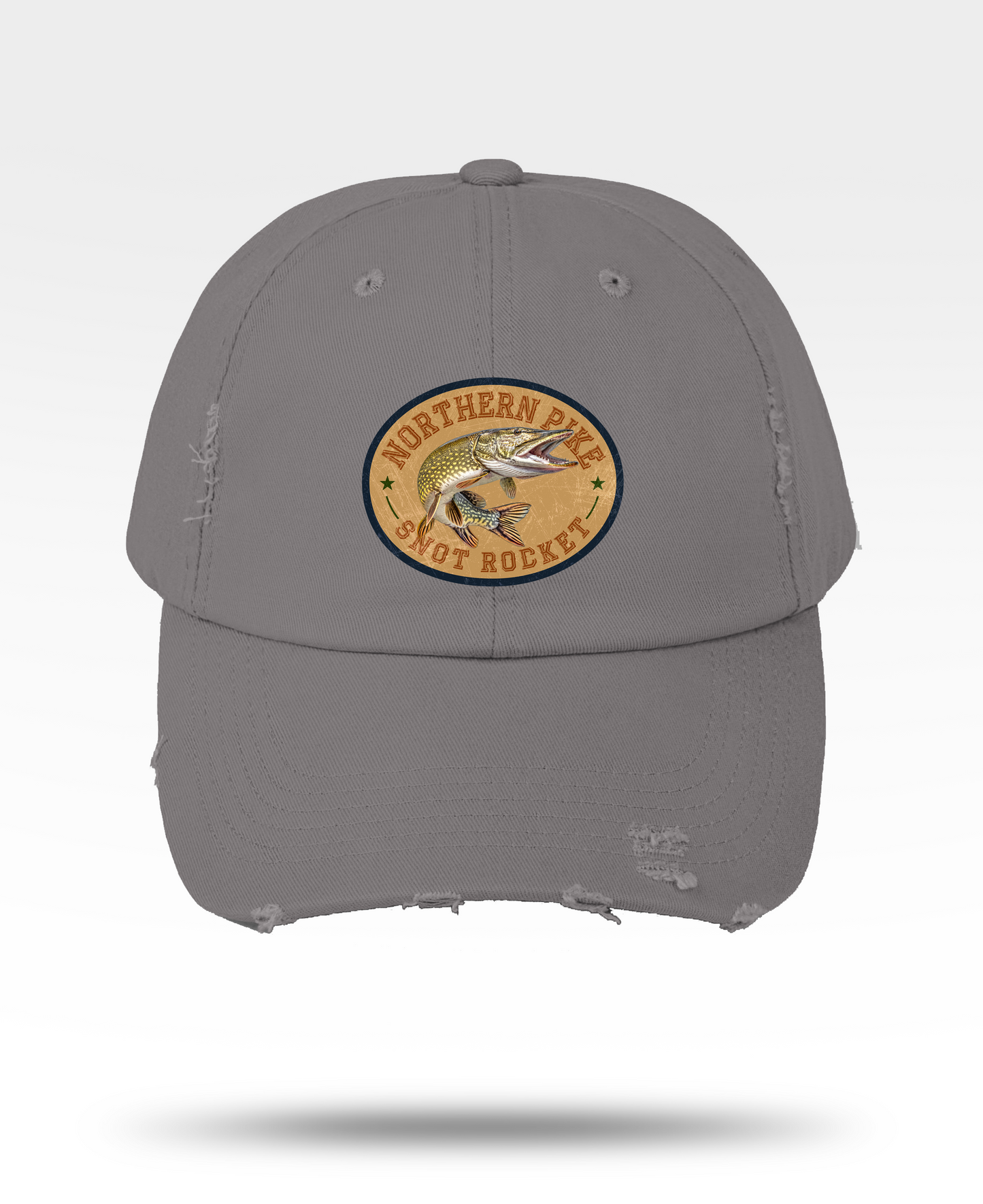 Northern Pike Snot Rocket Unisex Distressed Cap