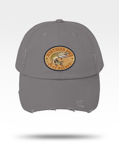 Northern Pike Snot Rocket Unisex Distressed Cap