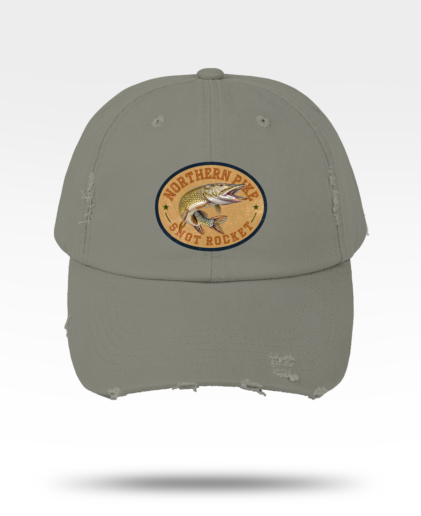 Northern Pike Snot Rocket Unisex Distressed Cap