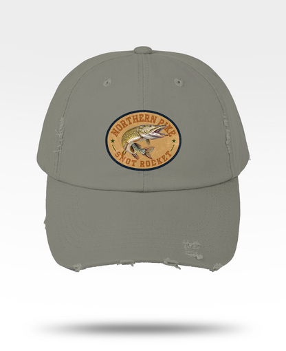 Northern Pike Snot Rocket Unisex Distressed Cap
