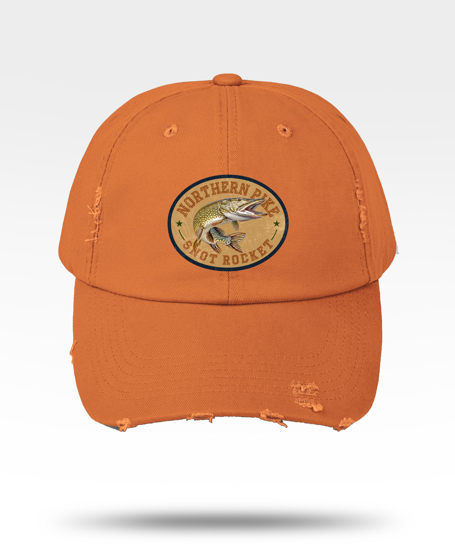 Northern Pike Snot Rocket Unisex Distressed Cap