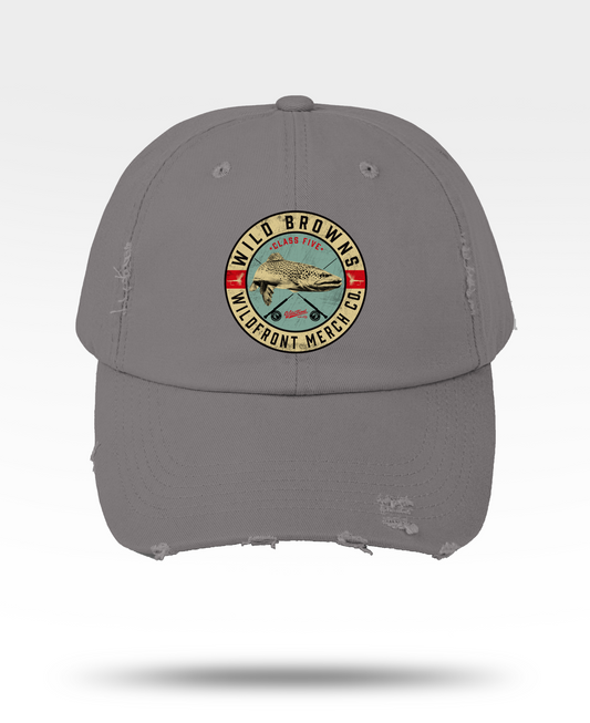 Brown Trout Unisex Distressed Cap