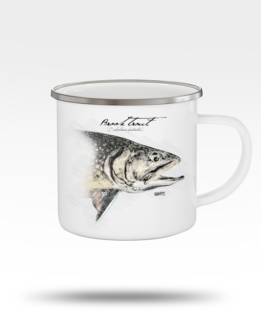Brook Trout Enamel Camping Mug