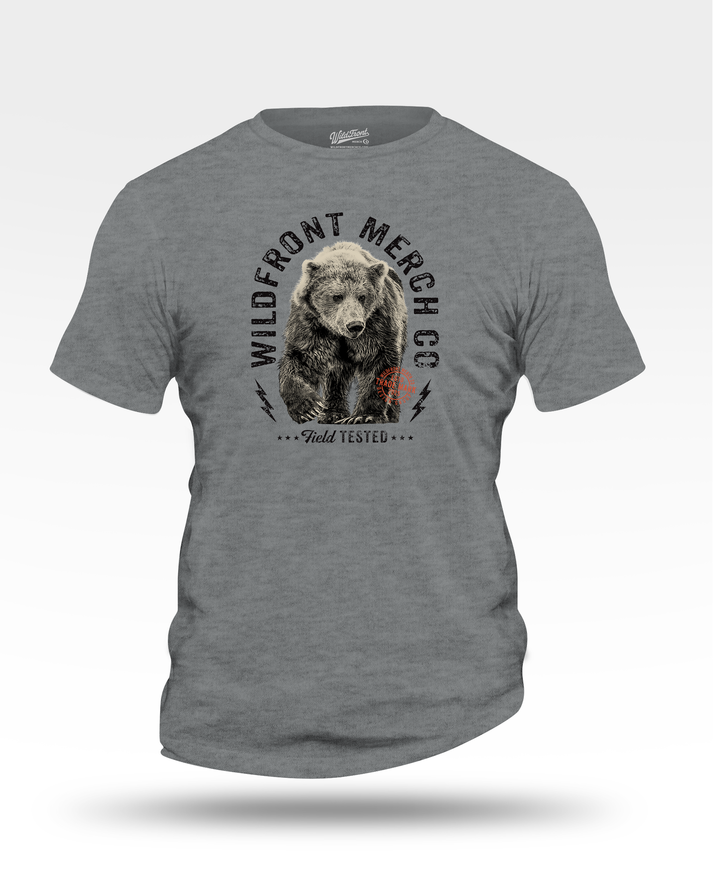 Grizzly Bear Graphic T-Shirt — Wildfront Merch Co. “Field Tested” Vintage Tee