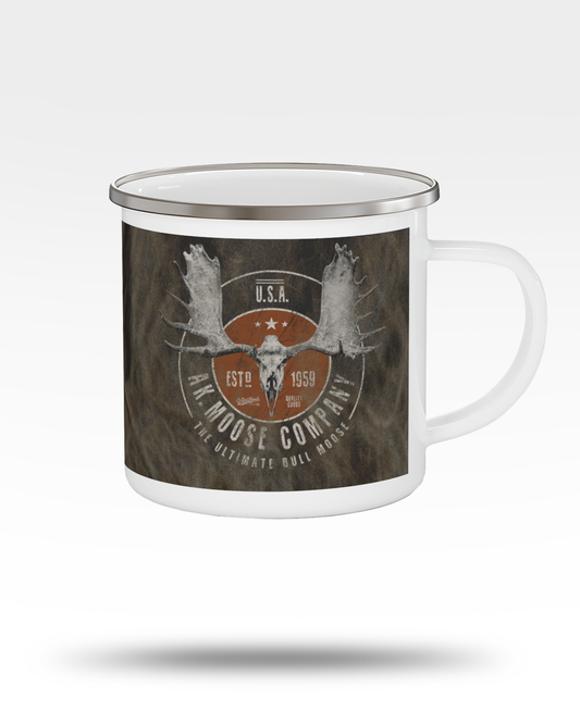 AK Moose Company Enamel Camping Mug
