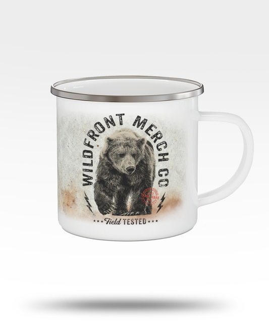 Bear Enamel Camping Mug