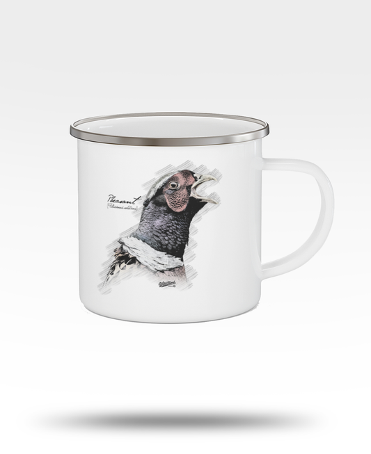 Pheasant Enamel Camping Mug