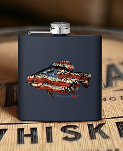 USA Crappie Stainless Steel Flask