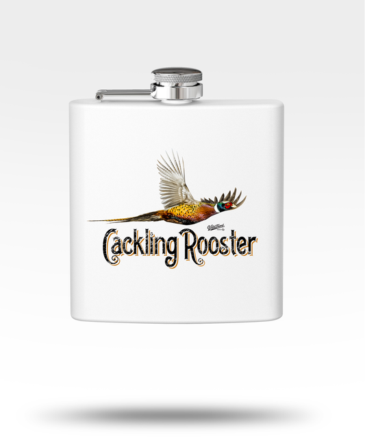 Cackling Rooster Ring-Necked Pheasant Stainless Steel Flask