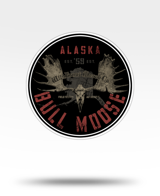 Alaska Bull Moose Kiss-Cut Sticker
