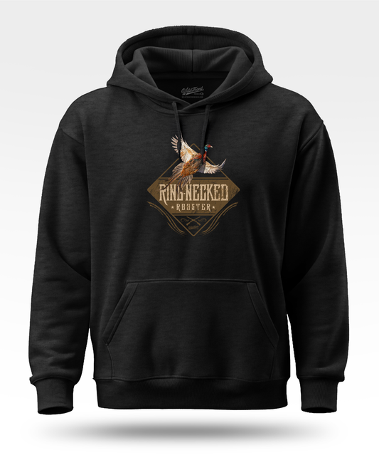 Ring-Necked Rooster Flying Pheasant Hoodie