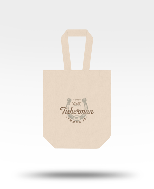 Lucky Fisherman Double Wine Tote Bag