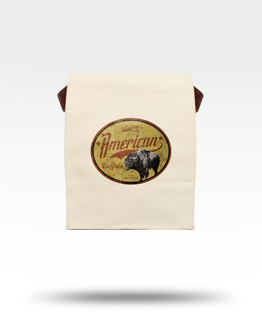 American Buffalo Canvas Lunch Bag With Strap