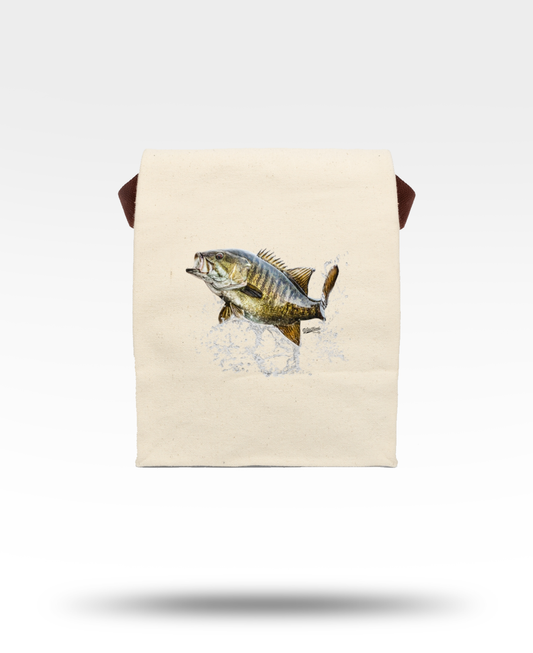 Smallmouth Bass Canvas Lunch Bag With Strap